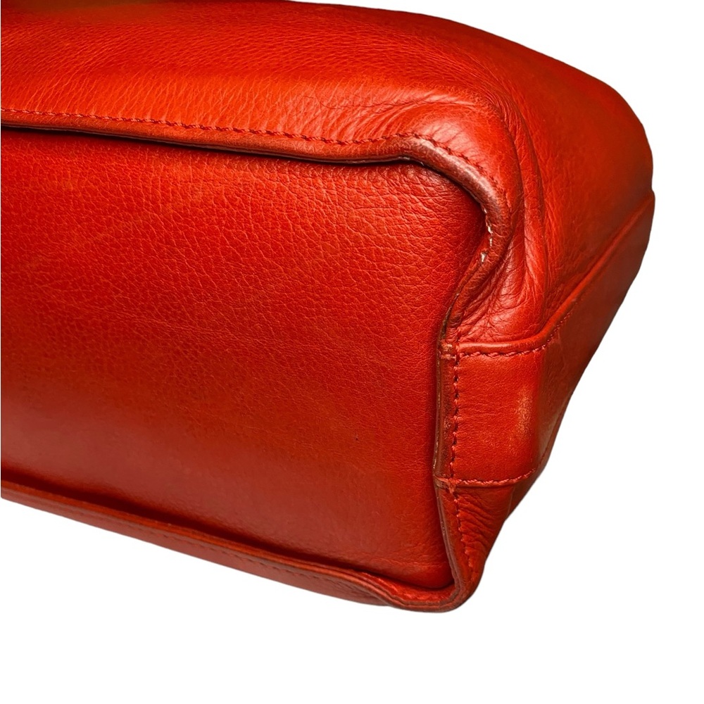 Bally Red/Black Leather Dual Hand with Turn-Lock Top Handle Tote - Picture 12 of 16